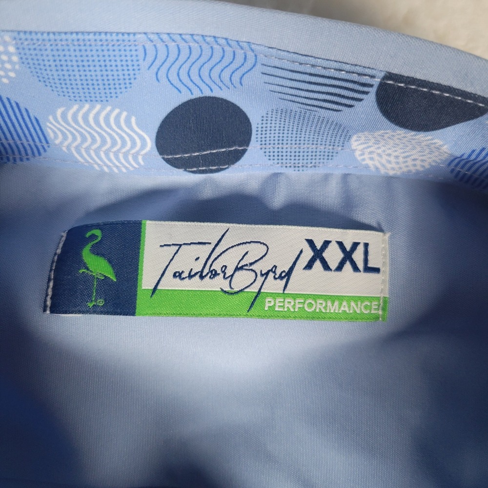 TailorByrd Performance Mens XXL Blue Stretch Button Down Long Sleeve Shirt NWT - Picture 8 of 16